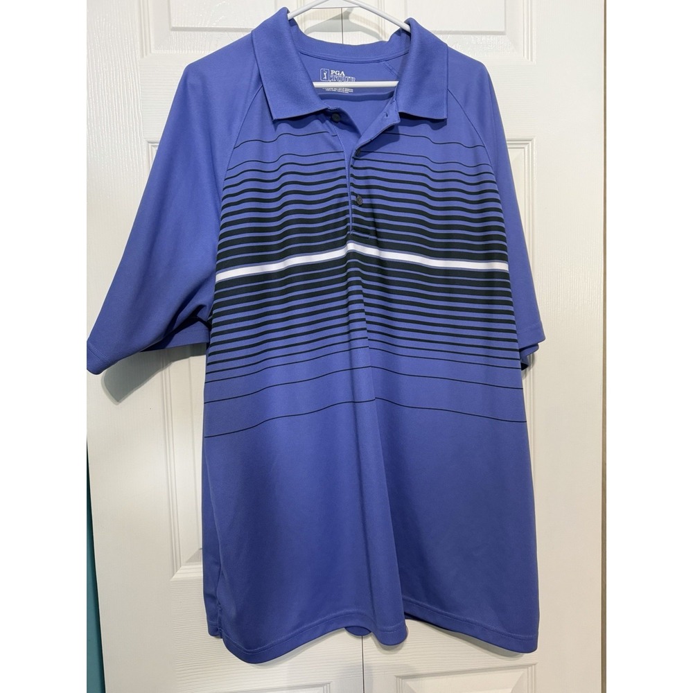 PGA Tour Men's Golf Shirt Sleeve Purple Size‎ XXL